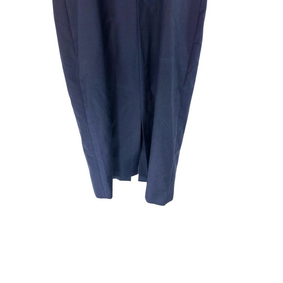 Finders Keepers Navy Blue Rae Gold Button Sleeveless Midi Pencil Dress Size 6 - Picture 10 of 12
